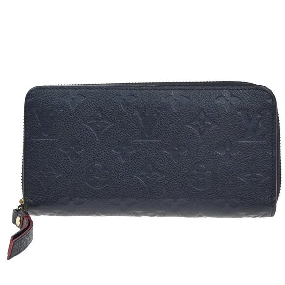 LOUIS VUITTON LV Zippy Long Wallet Monogram Empreinte Navy Blue M62121 73KB203 - Picture 1 of 16